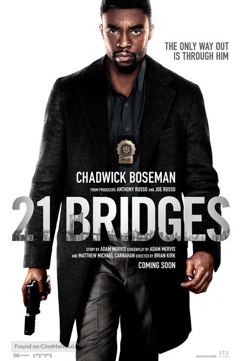 Pixie Posters 21 Bridges Movie Poster A2 Size