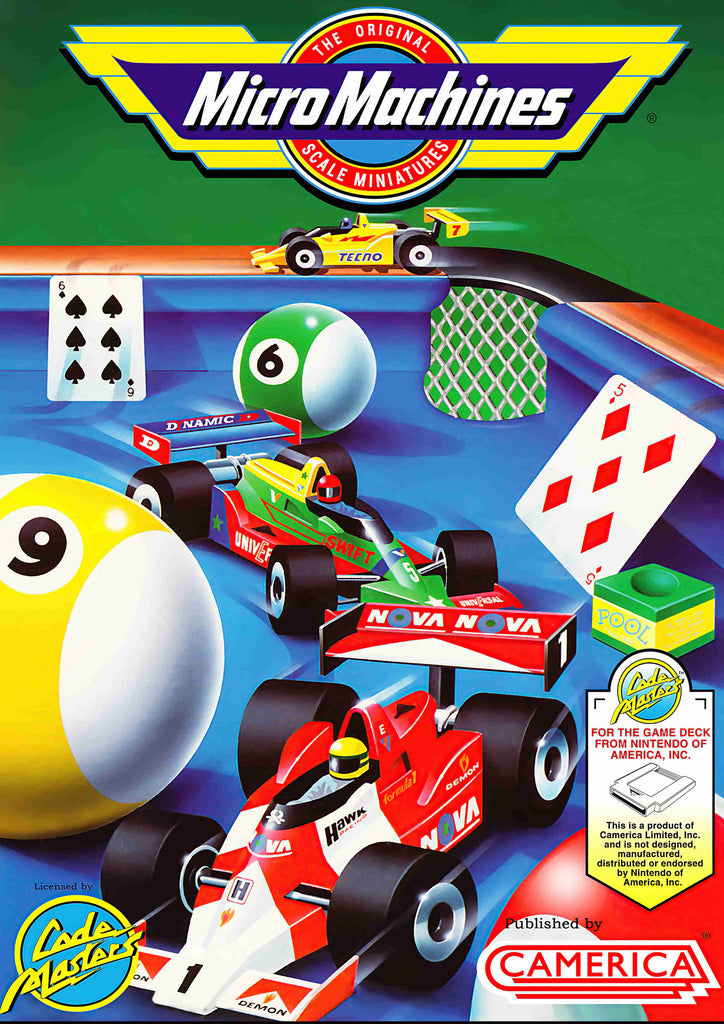 Premium Retro SNES Micro Machines A2 Size Posters