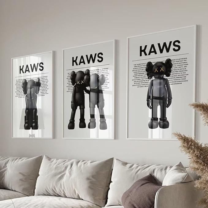 Premium Hypebeast Wall Art Black Set Of 3 A2 Size Posters