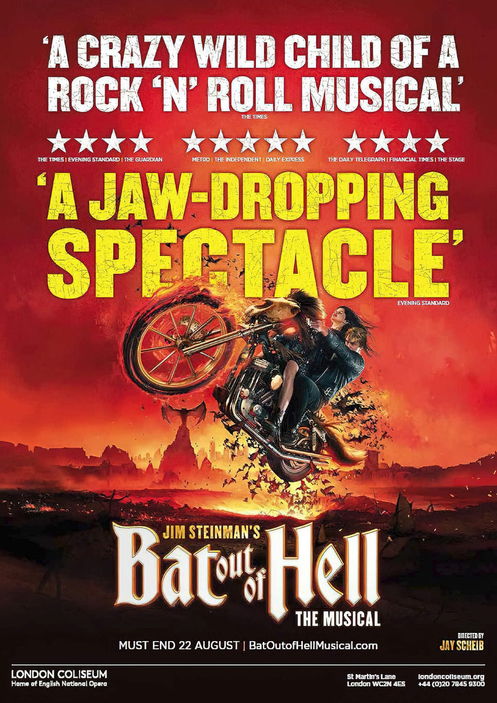 Premium Musical Theatre Bat Out Of Hell A4 Size Posters