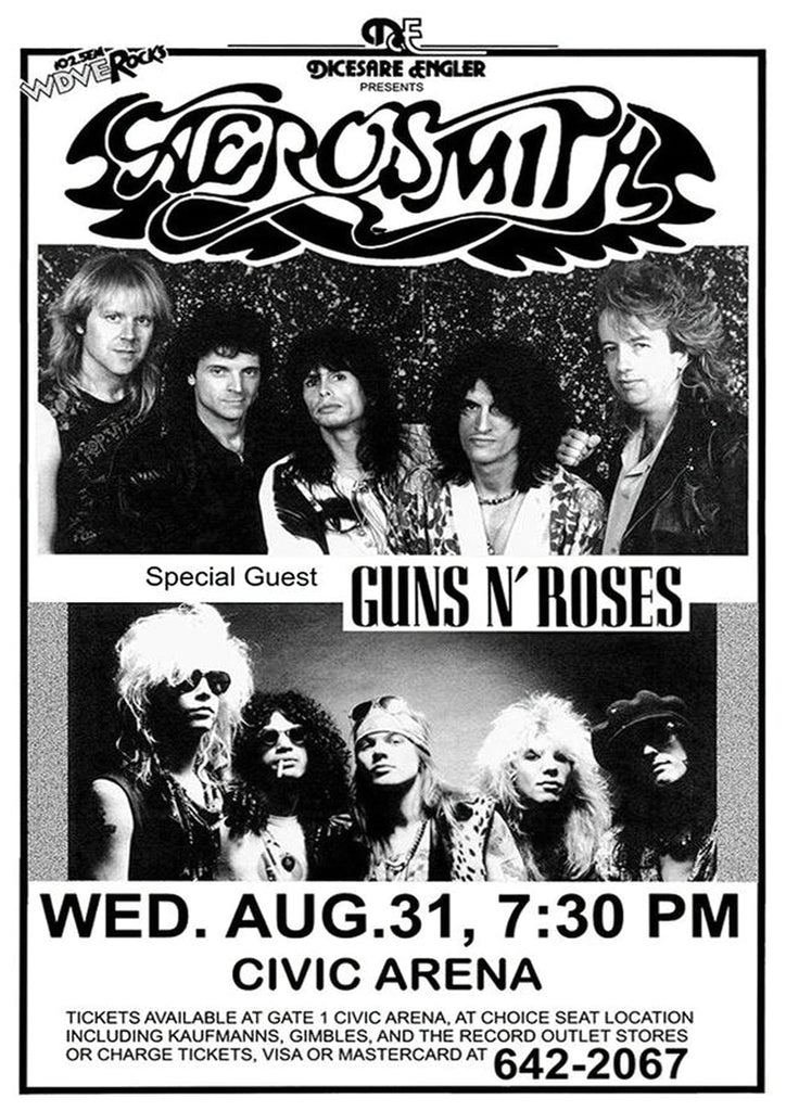 Premium Aerosmith 2 Vintage Gig A4 Size Posters