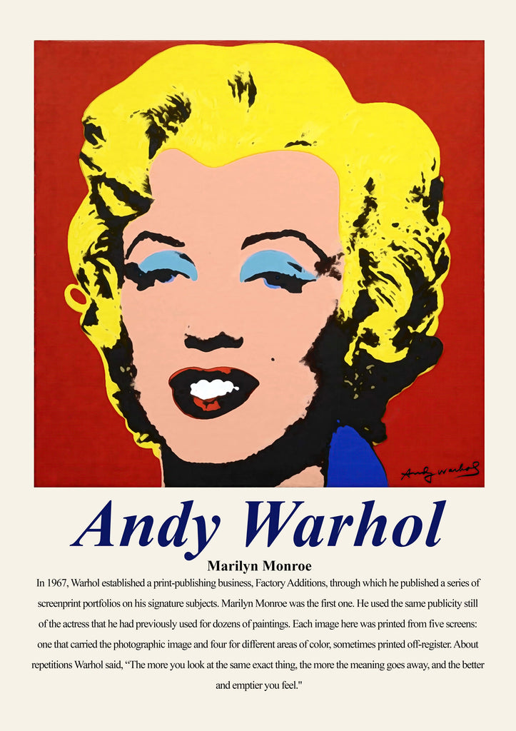 Premium Andy Warhol Marilyn Monroe A4 Size Posters
