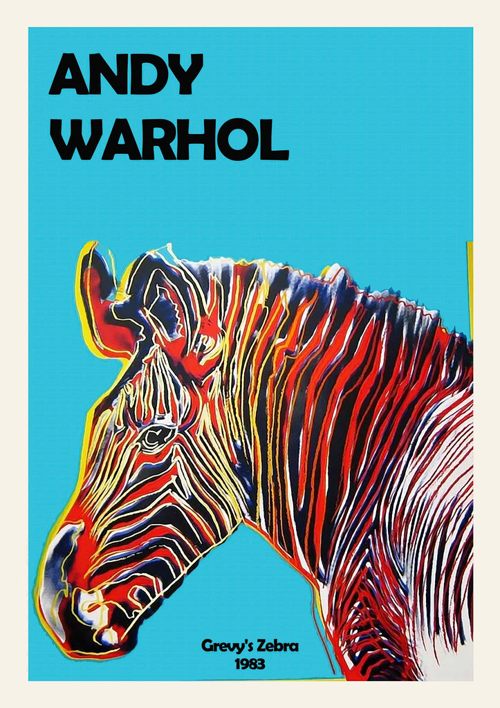 Premium Andy Warhol Zebra A4 Size Posters