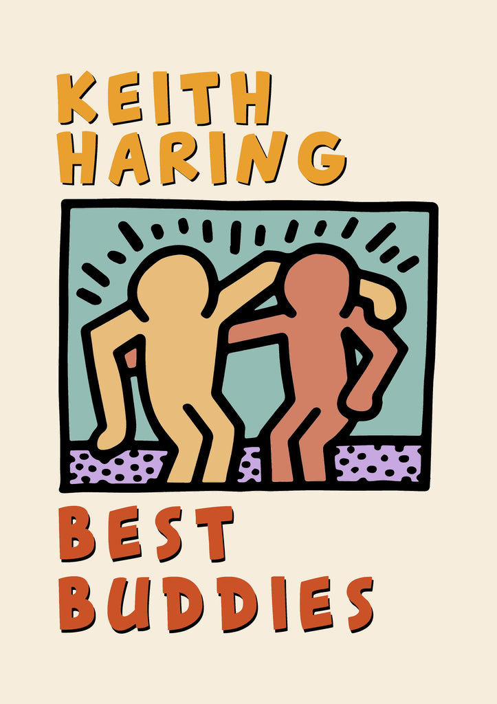 Premium Keith Haring Best Buddies A4 Size Posters