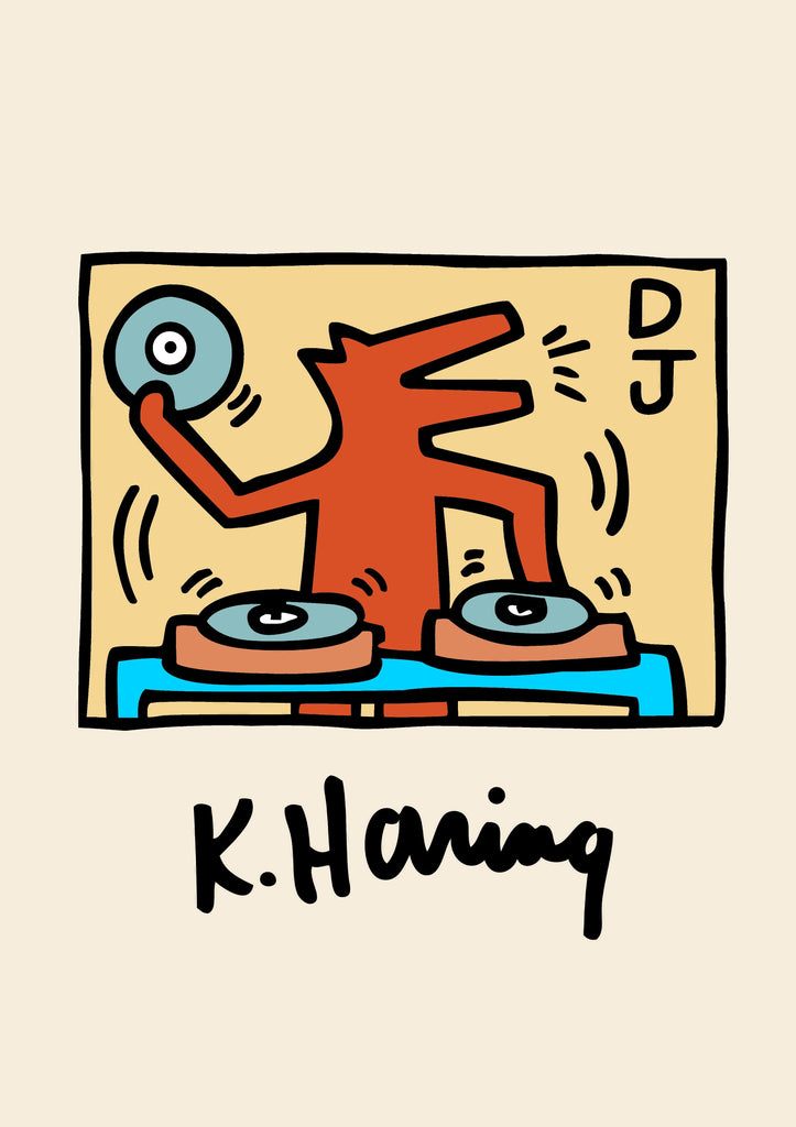 Premium Keith Haring DJ A4 Size Posters