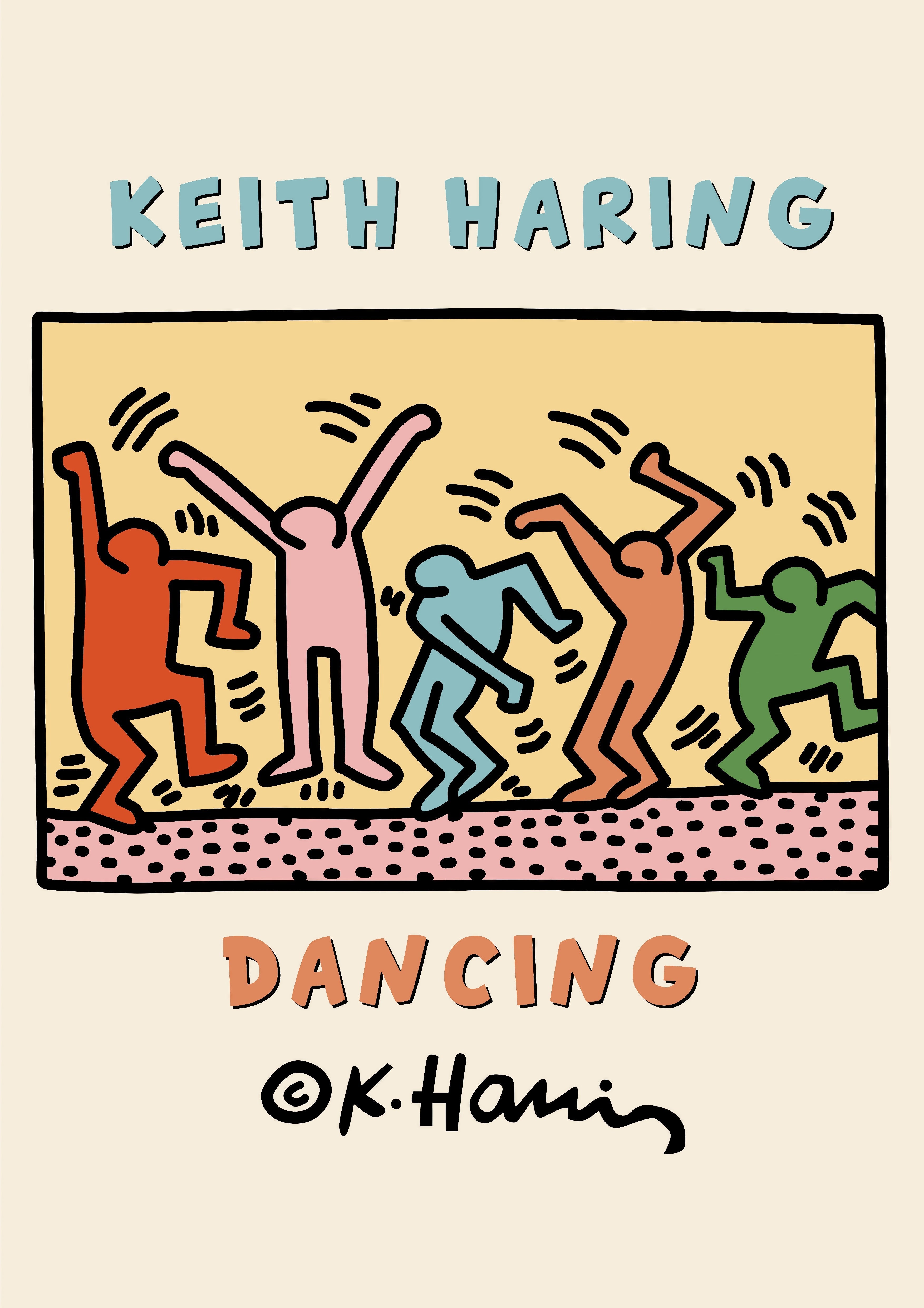 High Quality Keith Haring Dancing A2 Size Poster – Pixie Posters
