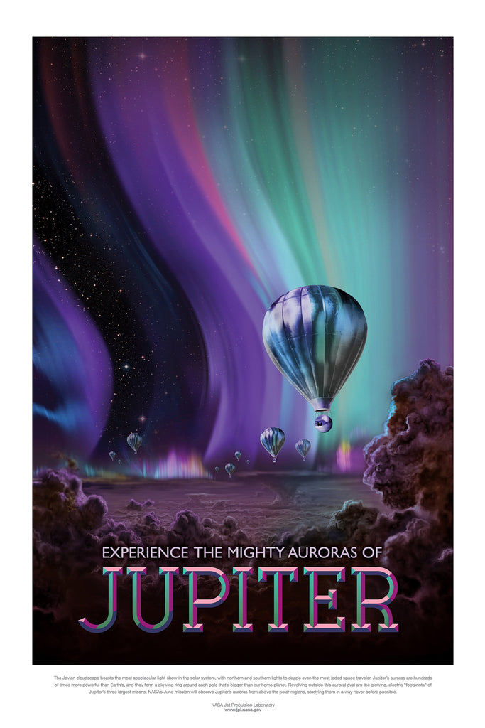 Premium Retro NASA Space Travel Style Jupiter A4 Size Posters