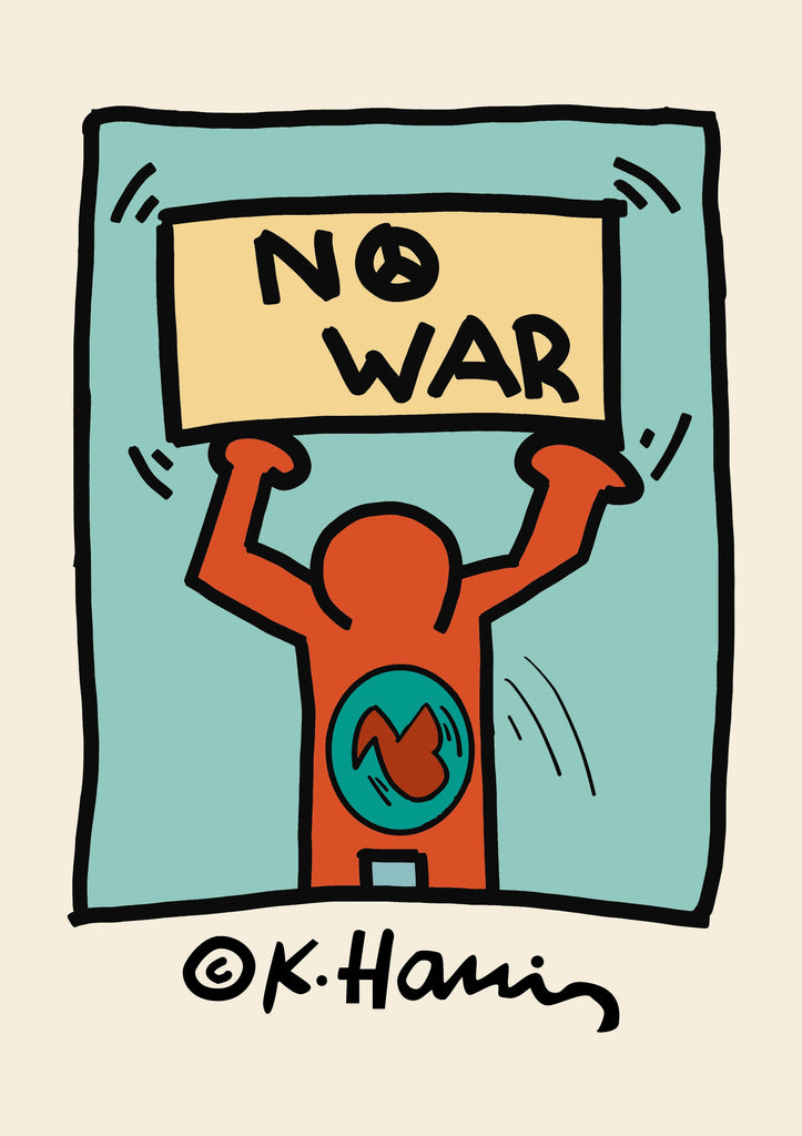 Premium Keith Haring No War A4 Size Posters