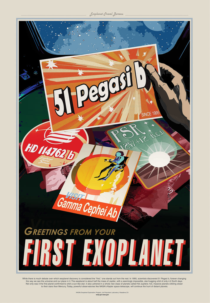 Premium Retro NASA Space Travel Style Peg 51 A4 Size Posters