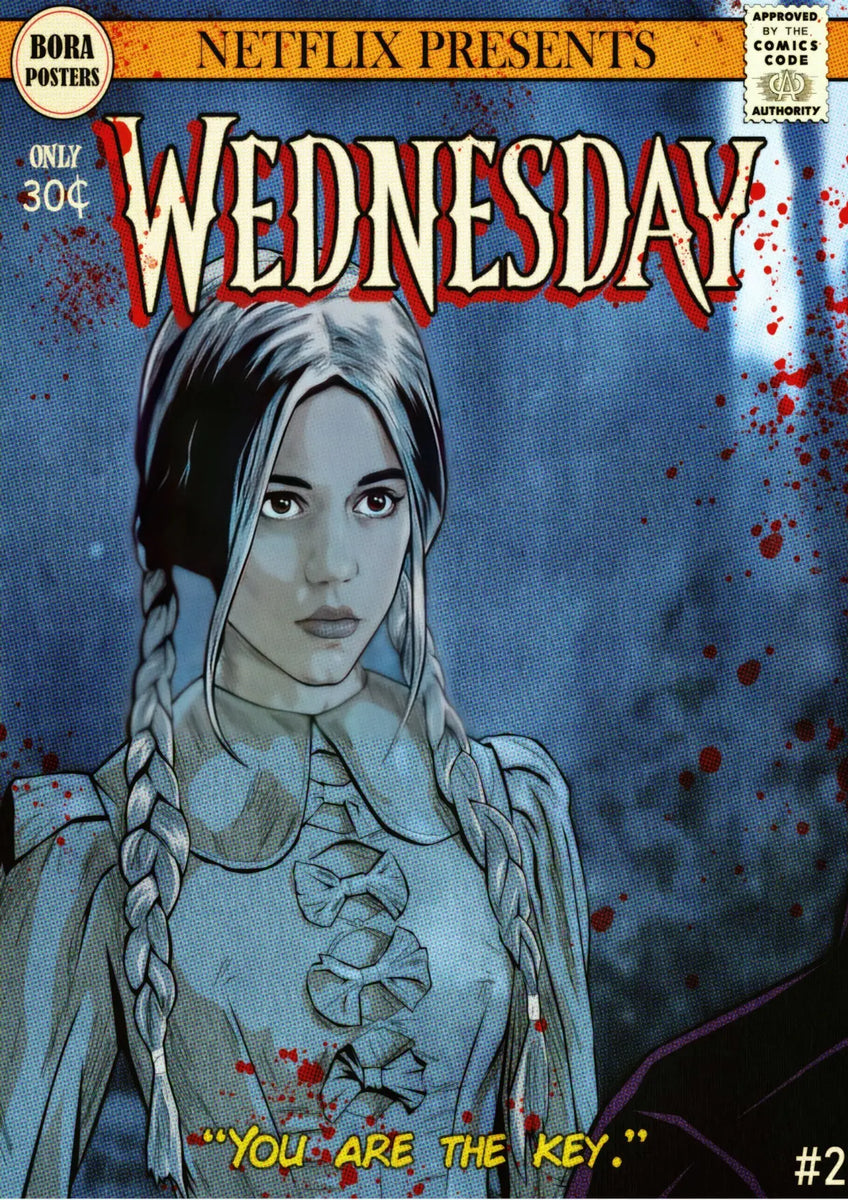 High Quality Wednesday Design 8 A2 Size Poster – Pixie Posters