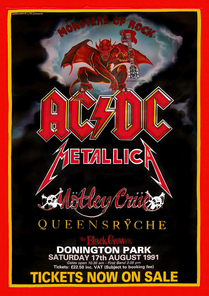 Premium ACDC 3 Vintage Gig A2 Size Posters