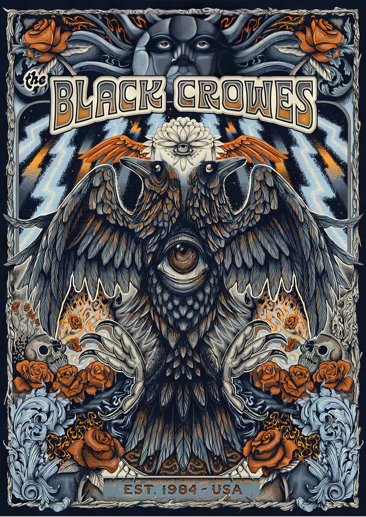 Premium Black Crowes 3 Vintage Gig A2 Size Posters