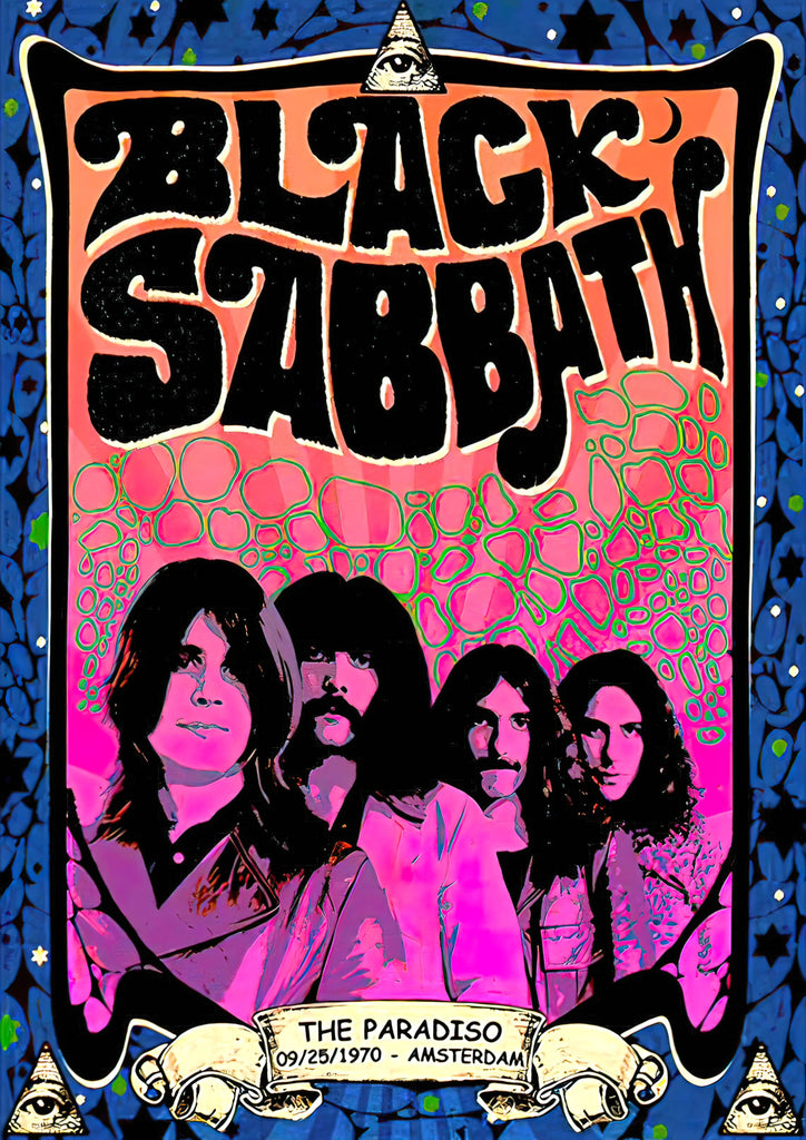 Black Sabbath 3 Vintage Gig A4 Size Posters-Pixie Posters