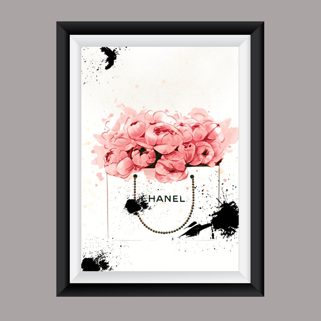 Premium Fashion Wall Art Roses bag A2 Size Posters