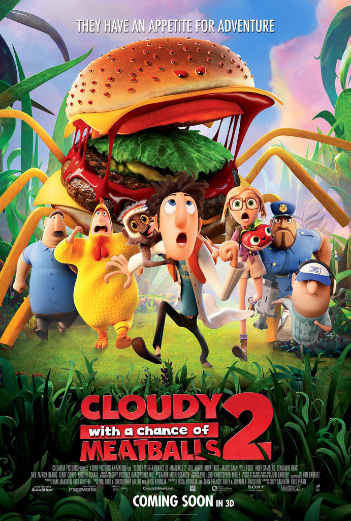 Premium Cloudy With A Chance Of Meatballs 2 A2 Size Movie Poster