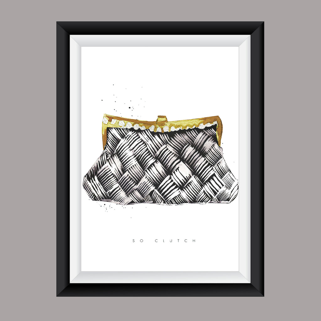 Premium Fashion Wall Art Clutch bag A2 Size Posters