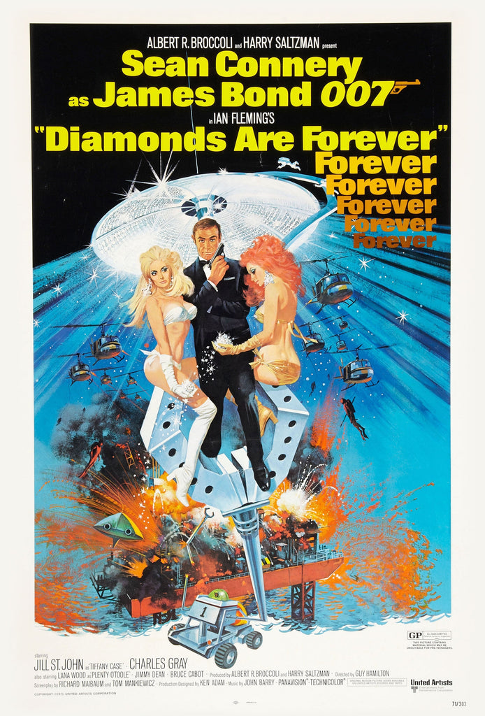 Premium Diamonds Are Forever A4 Size Movie Poster