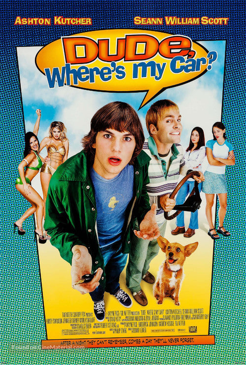 Pixie Posters Dude, Where's My Car? Movie Poster A2 Size