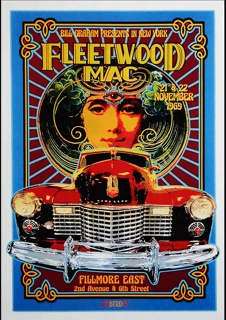 Premium fleetwood mac Vintage Gig A4 Size Posters