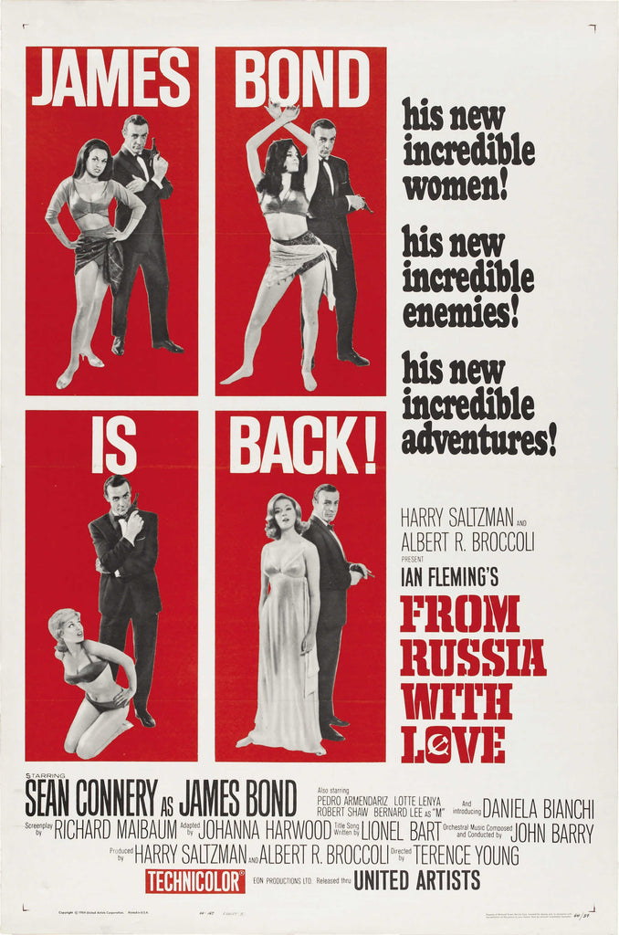 Premium From Russia With Love A4 Size Movie Poster