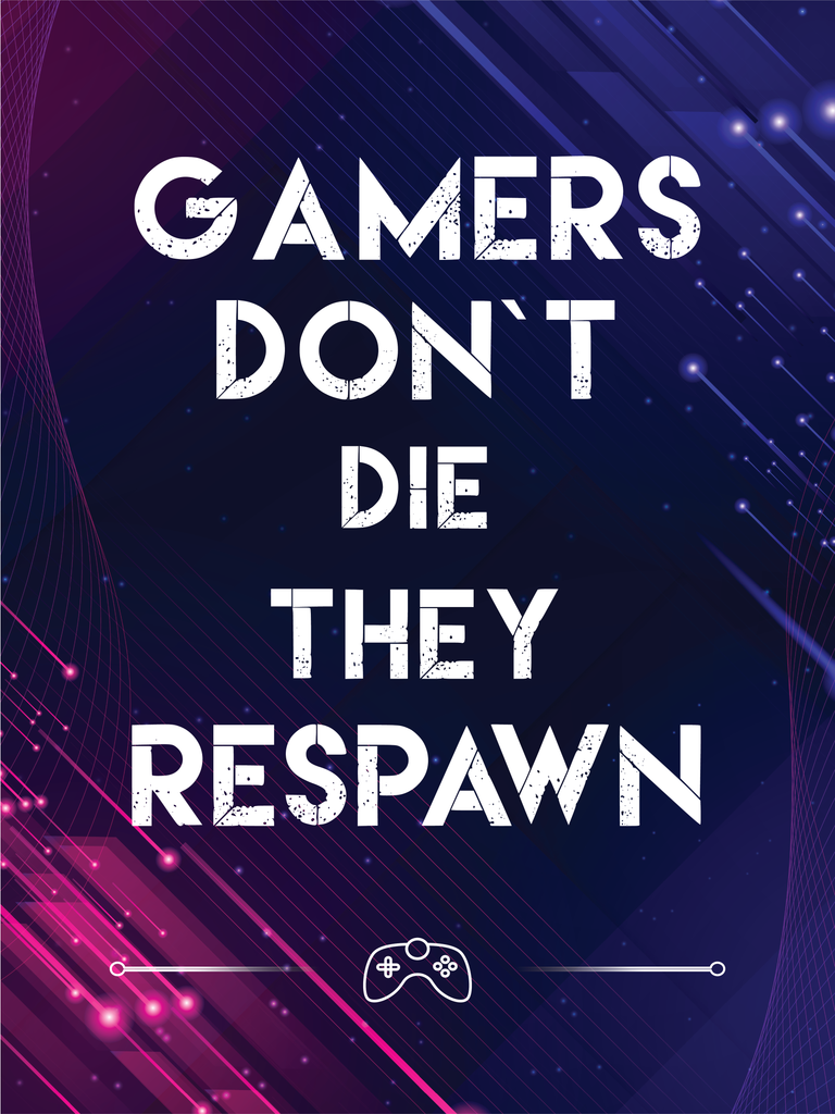 Premium Gamer Text Quotes Design 2 A2 Size Posters