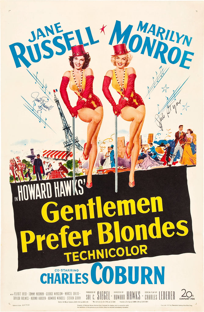 Premium Gentlemen Prefer Blondes A3 Size Movie Poster