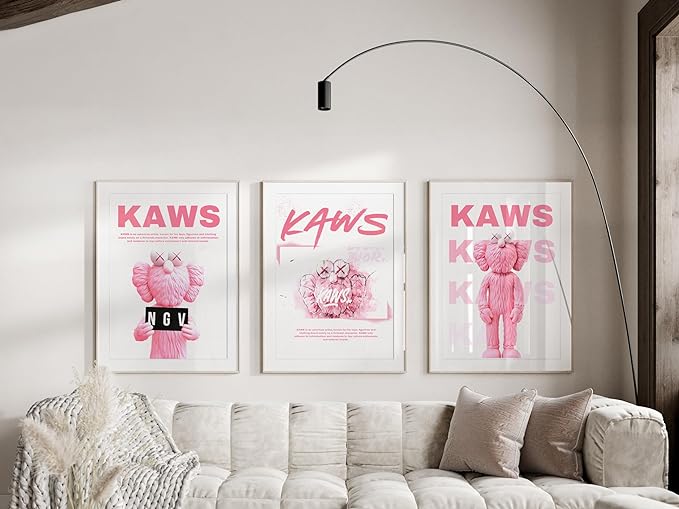 Premium Hypebeast Pink Set Of 3 Wall Art A2 Size Posters