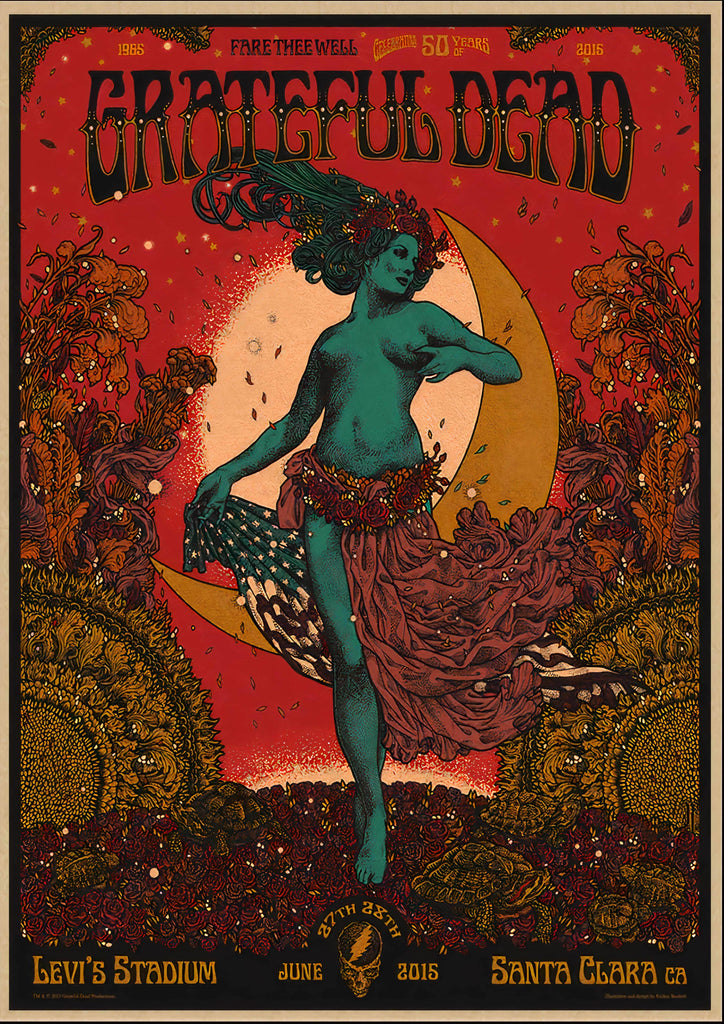 Premium grateful dead Vintage Gig A2 Size Posters