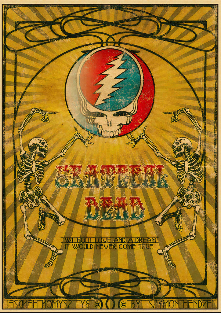 Premium grateful dead 2 Vintage Gig A2 Size Posters