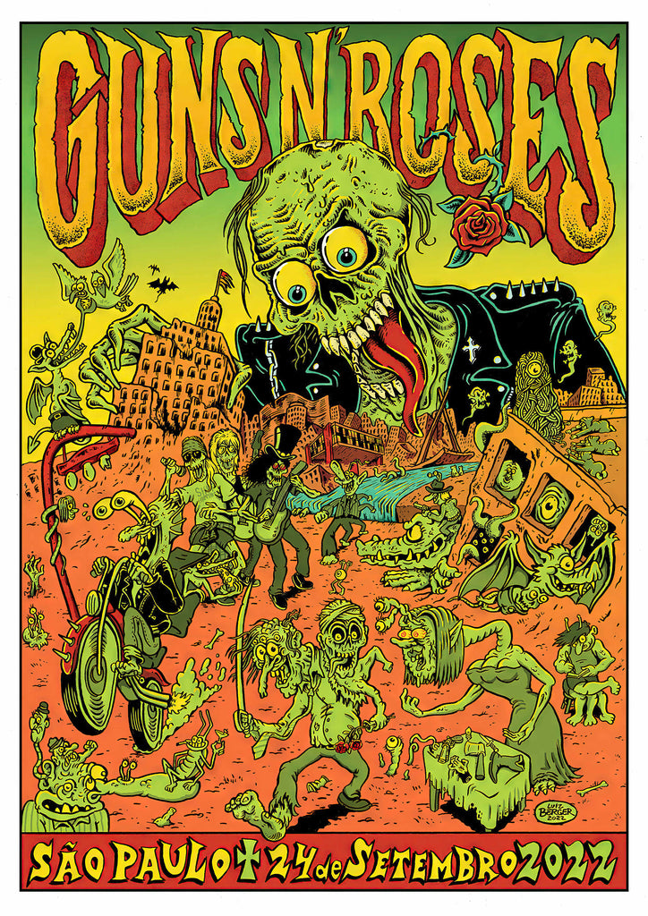 Premium Guns N Roses 1 Vintage Gig A2 Size Posters