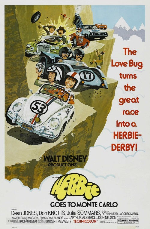 Pixie Posters Herbie Goes to Monte Carlo Movie Poster A2 Size