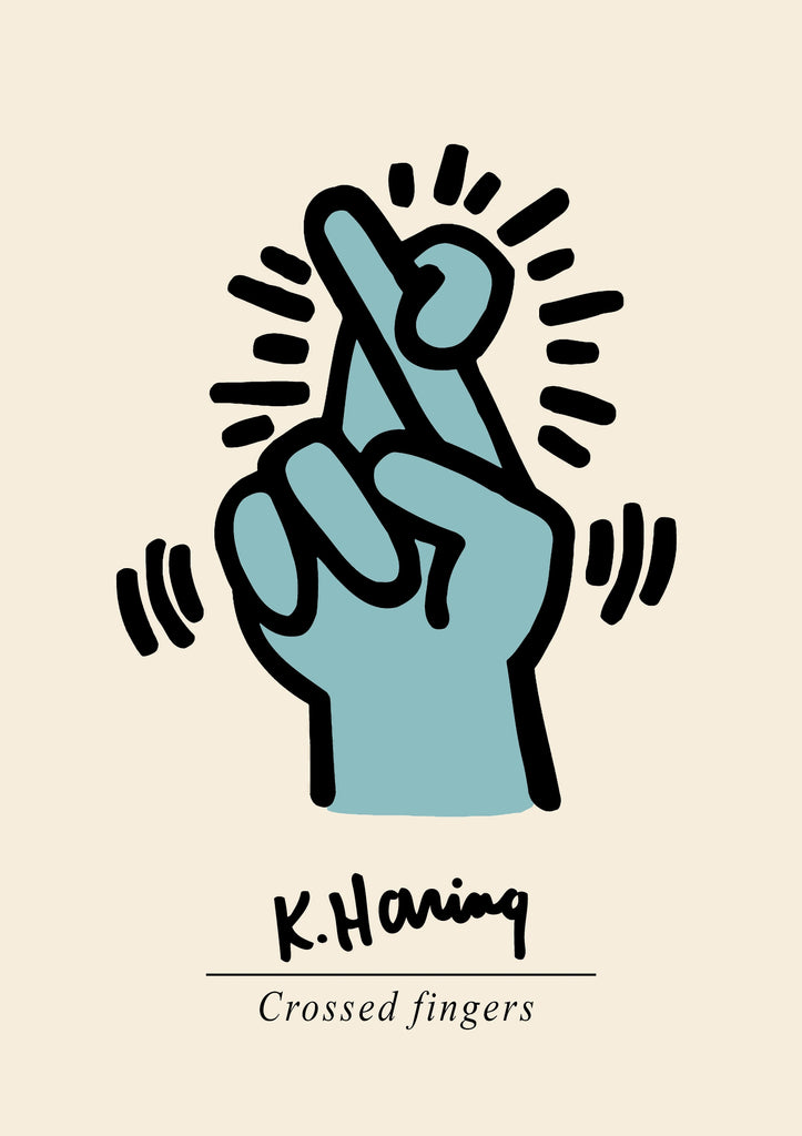 Premium Keith Haring Fingers A4 Size Posters