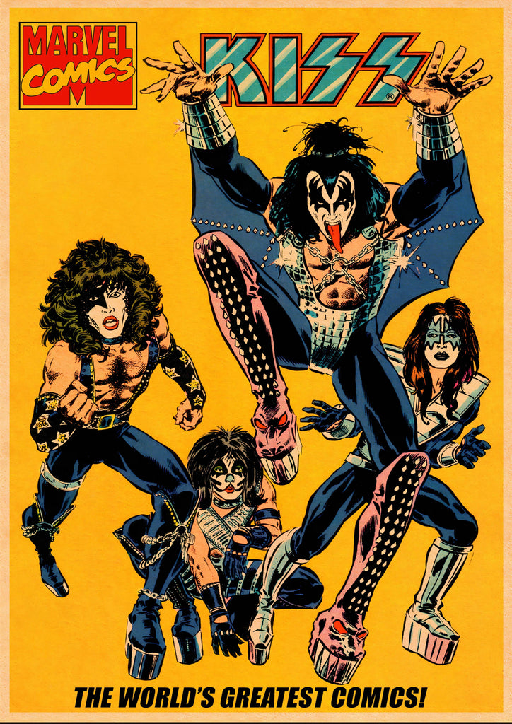 kiss 3 Vintage Gig A3 Size Posters-Pixie Posters