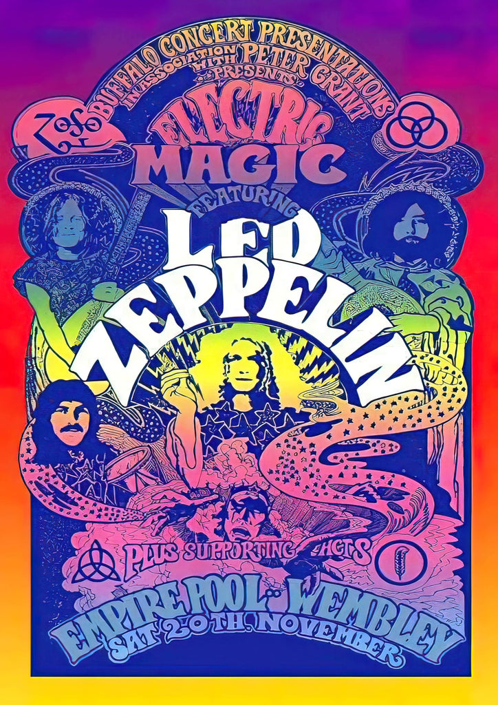 Premium led zepplin 3 Vintage Gig A2 Size Posters