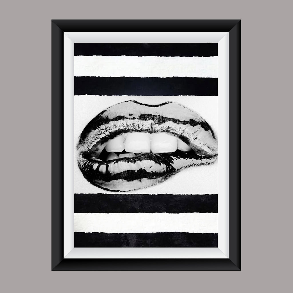 Premium Fashion Wall Art Lip bite A4 Size Posters