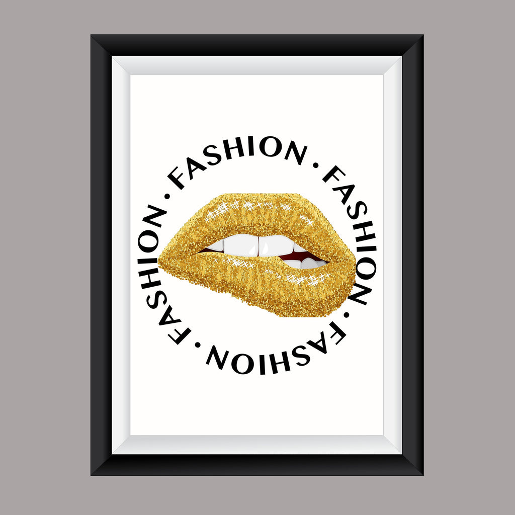 Premium Fashion Wall Art Lip bite fashion A2 Size Posters