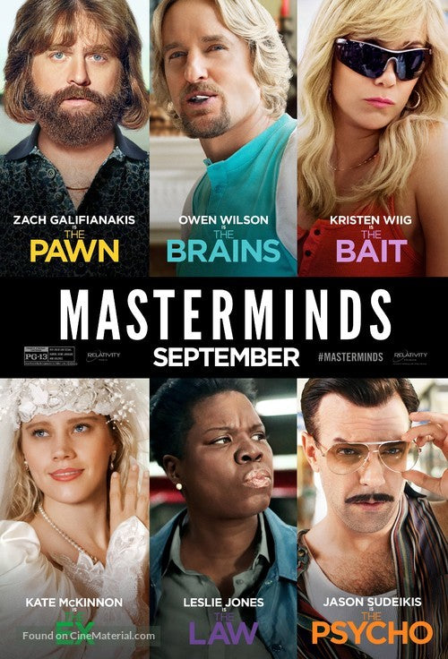 Pixie Posters Masterminds Movie Poster A2 Size