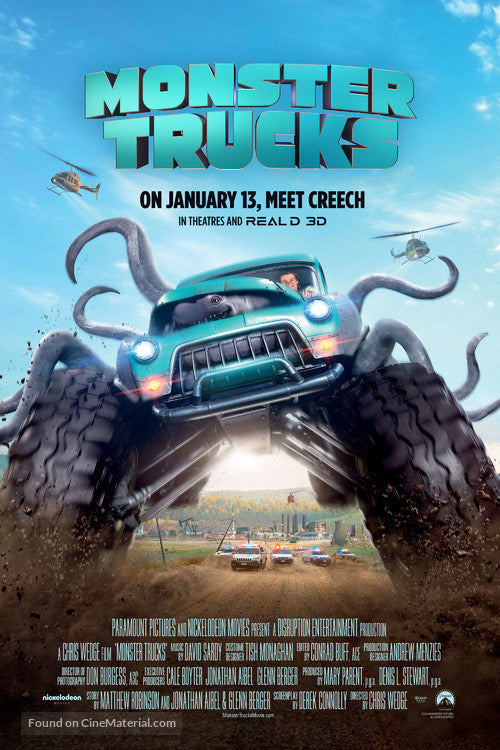 Pixie Posters Monster Trucks Movie Poster A2 Size