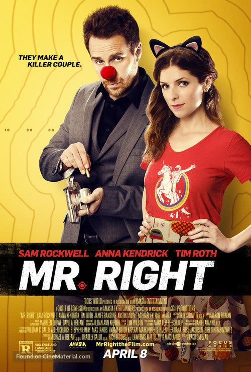 Pixie Posters Mr. Right Movie Poster A2 Size