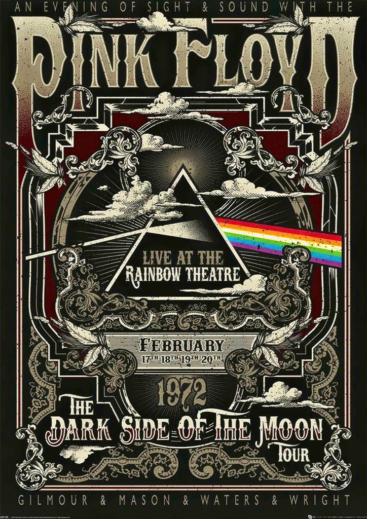 Premium pink floyd 3 Vintage Gig A4 Size Posters