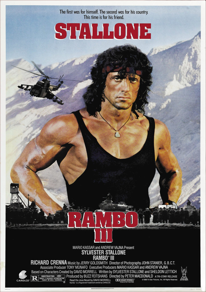 Premium Rambo iii A4 Size Movie Poster