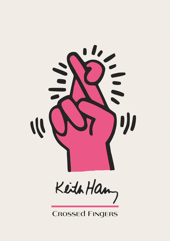 Premium Pink Keith Haring Wall Art Design 2 A4 Size Posters