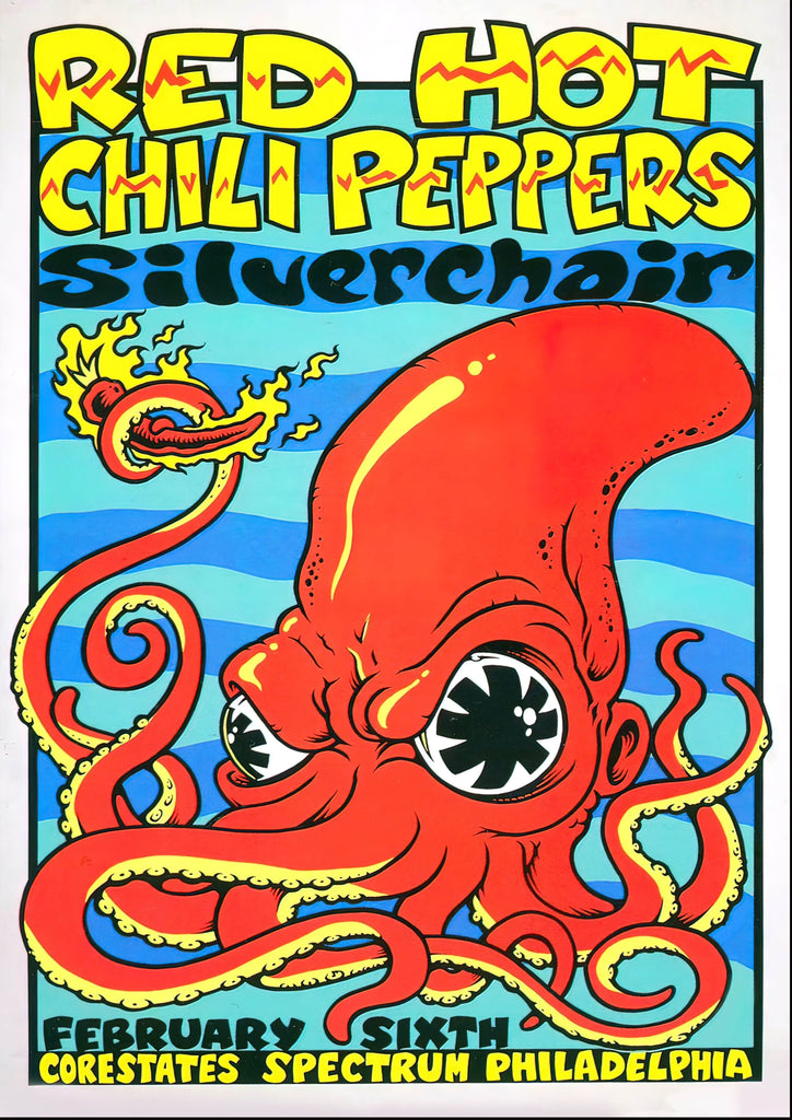 Premium red hot chilli peppers Vintage Gig A4 Size Posters