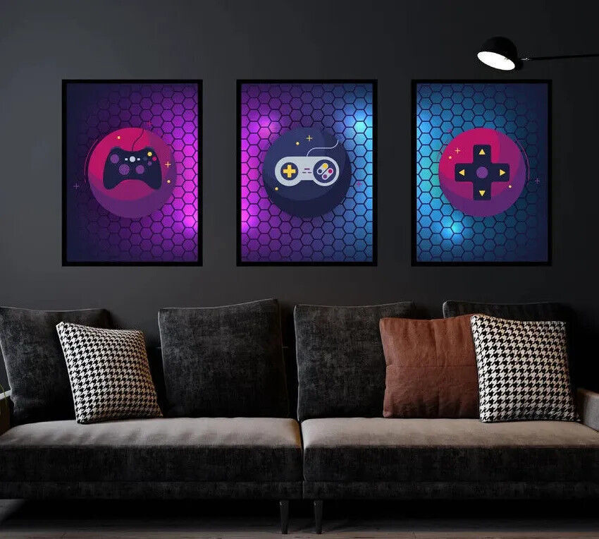 Premium Gamer Controller Wall Art Gaming ss Full Set A3 Size Posters