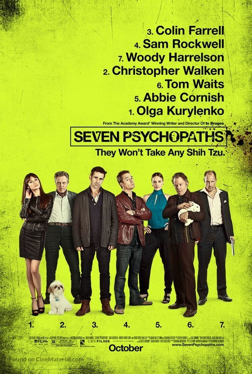 Pixie Posters Seven Psychopaths Movie Poster A2 Size