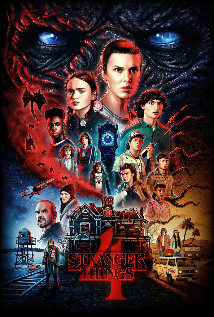 Premium Stranger Things Design 1 A4 Size Posters