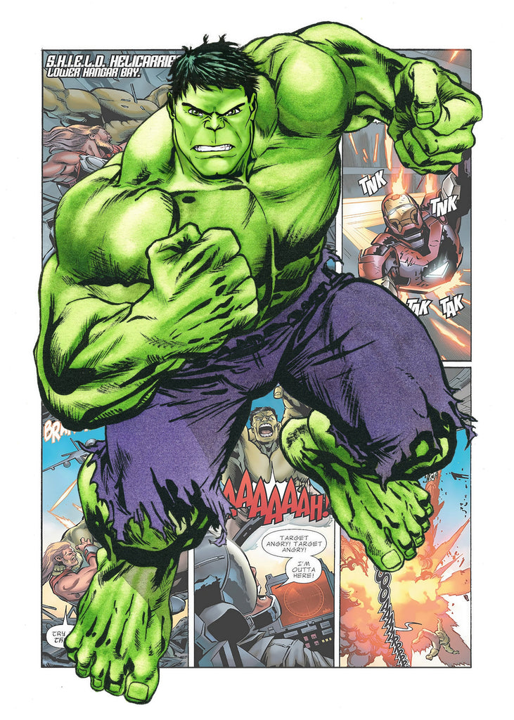 Premium Superhero Comic Style Hulk A3 Size Posters