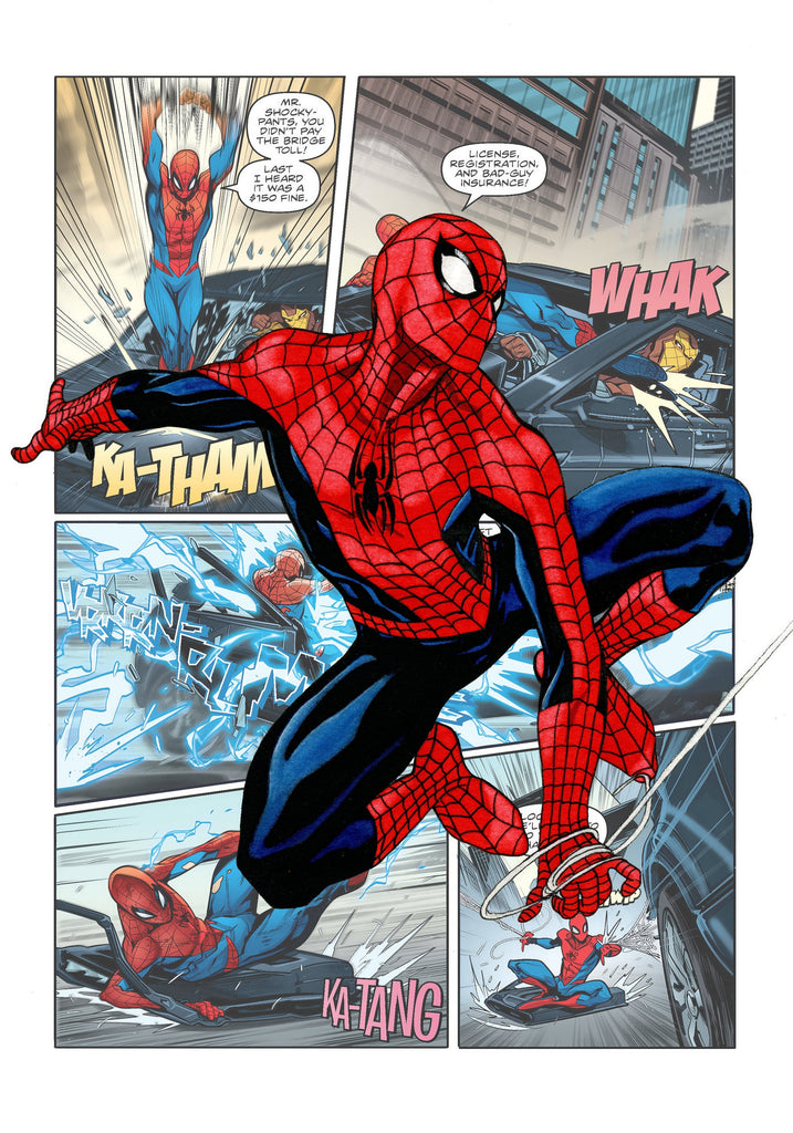 Premium Superhero Comic Style Spiderman A2 Size Posters