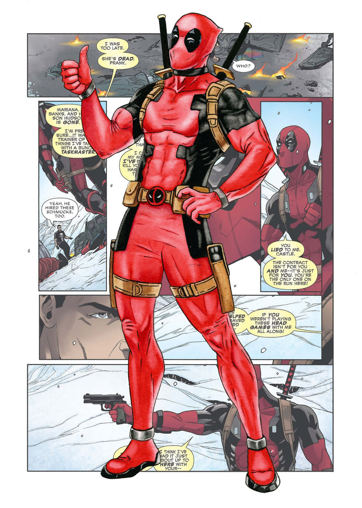 Premium Superhero Comic Style Deadpool A3 Size Posters