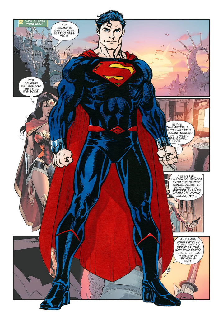 Premium Superhero Comic Style Superman A3 Size Posters